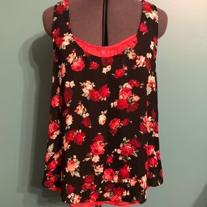 Roses are red sheer tank